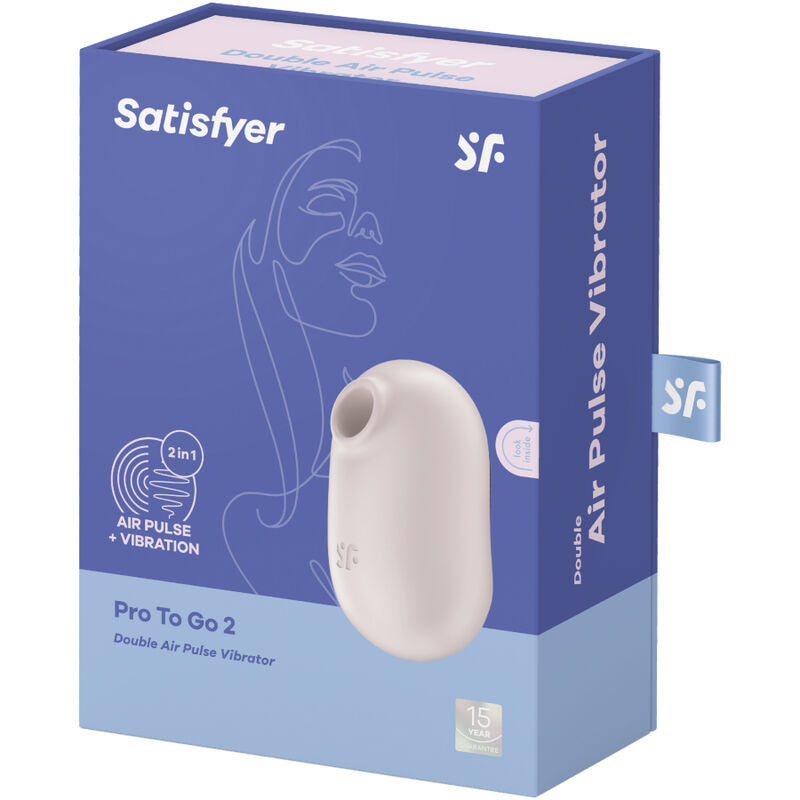 Stimulateur Clitoridien Air Pulse Pro To Go 2 Vibrant Rechargeable IPX7 - Satisfyer