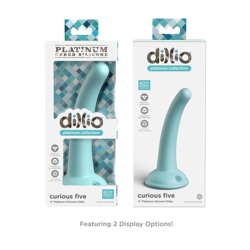 Gode Ventouse Curious Five Silicone Platine - Dillio Platinum