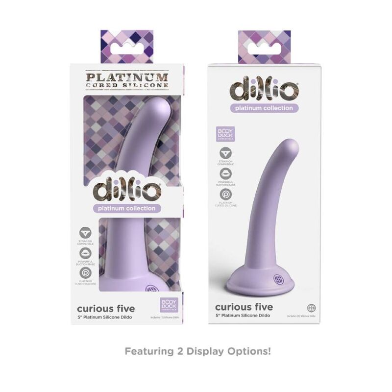 Gode Ventouse Curious Five Silicone Platine - Dillio Platinum
