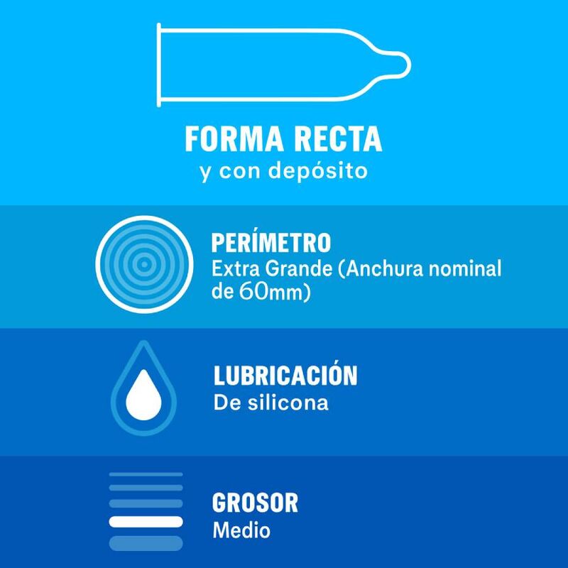 Préservatif XL Naturel Extra Large Latex Lubrifié - Durex