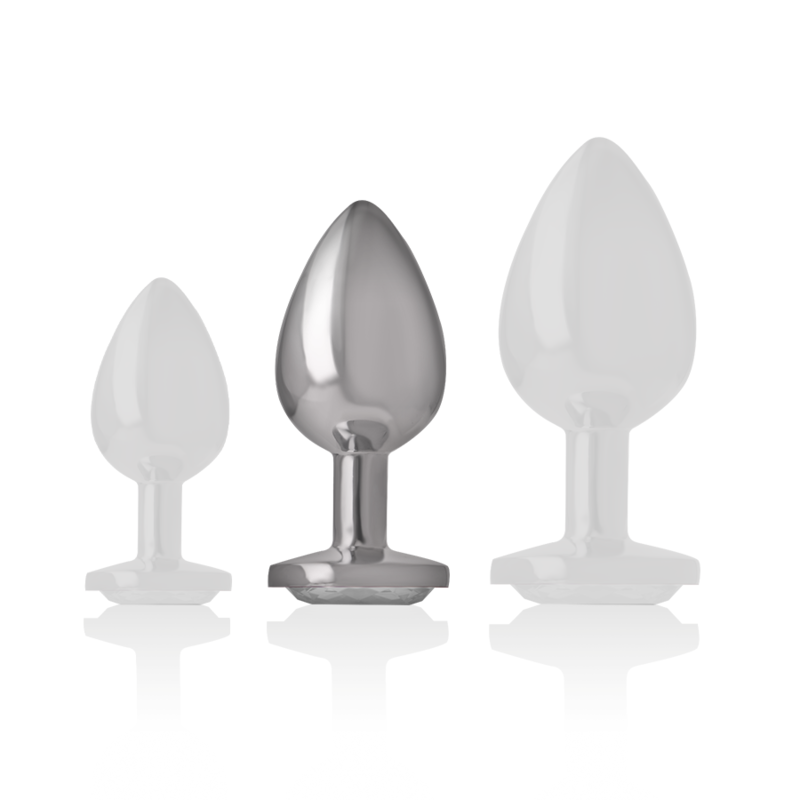 Plug Bijou Aluminium Cristal - 3 Tailles Disponibles - Intense