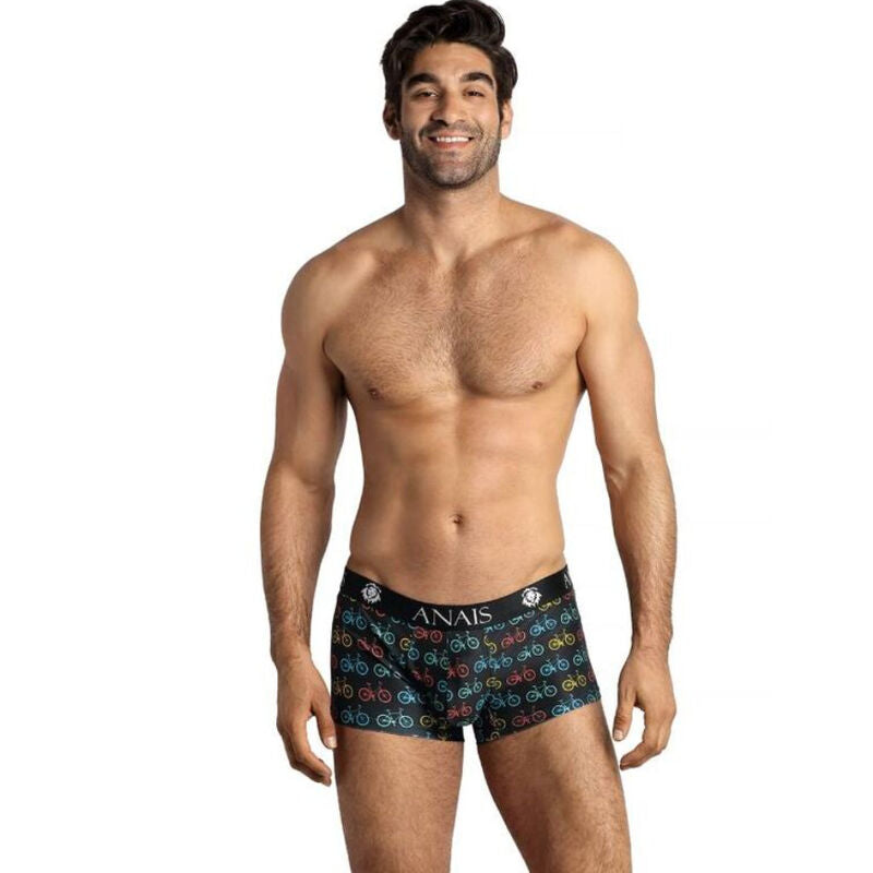 Modèle de face en boxer homme Benito taille S d'Anais Men, motif bicyclettes colorées
