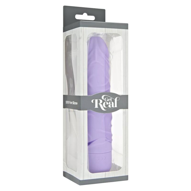 Vibromasseur Classique Silicone Incurvé 7 Vitesses Étanche 20 cm - Get Real