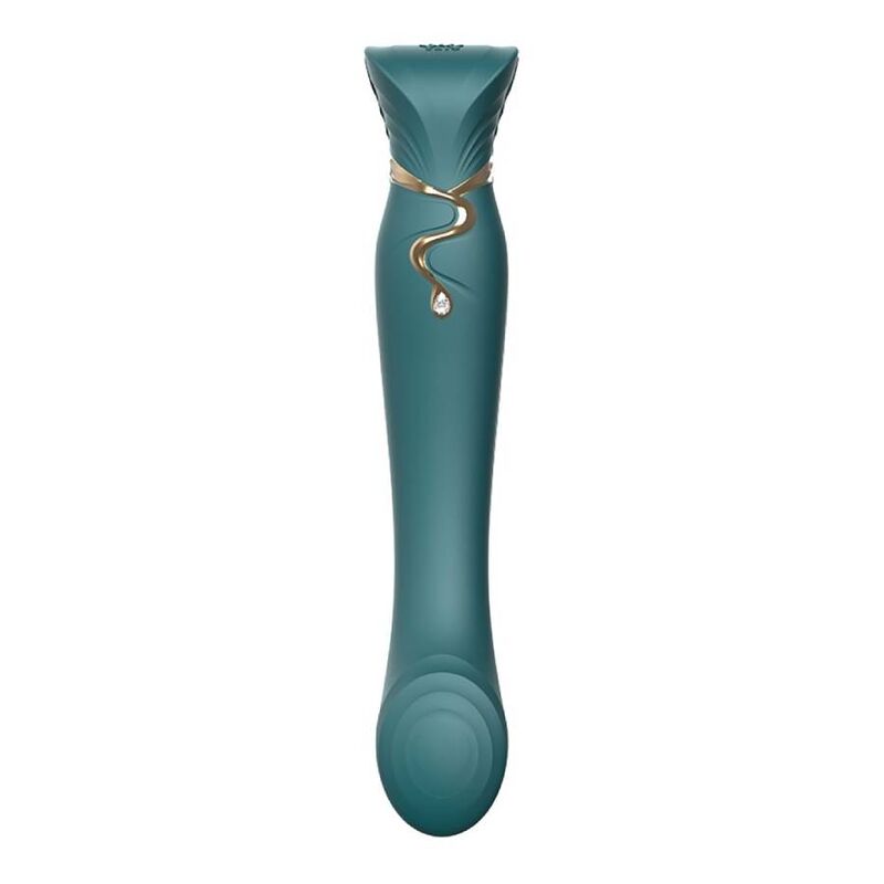 Vibromasseur Point G Queen PulseWave Chauffant Swarovski - Silicone - Zalo