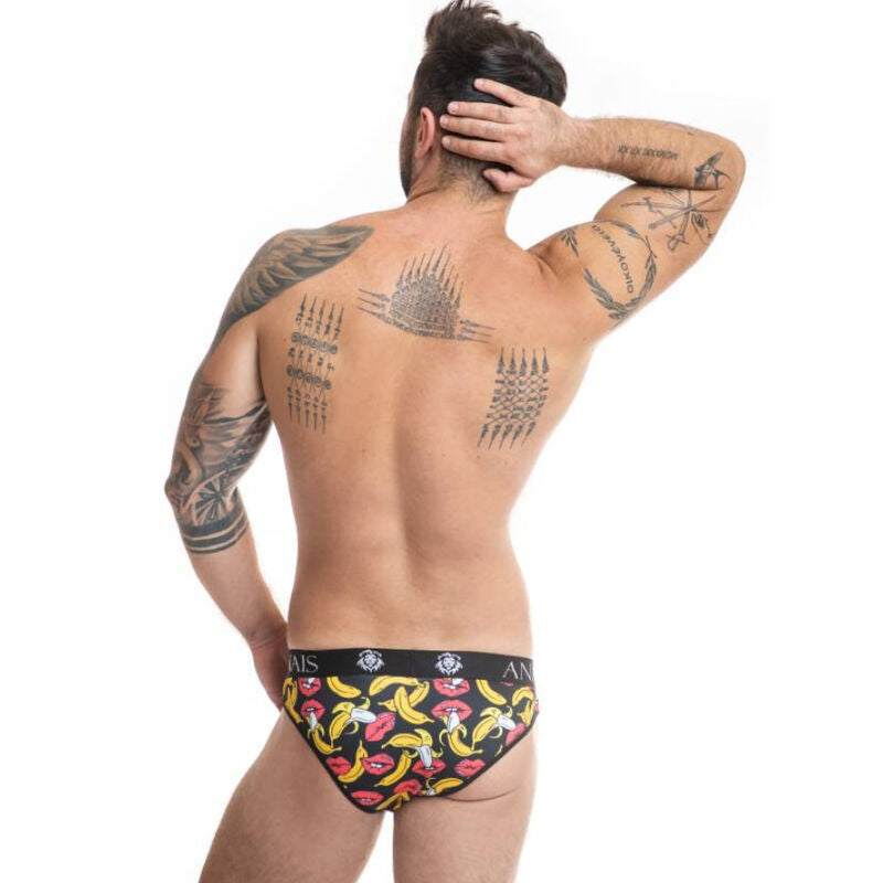 Vue de dos du slip homme Banana taille L Anais Men sur un modèle tatoué