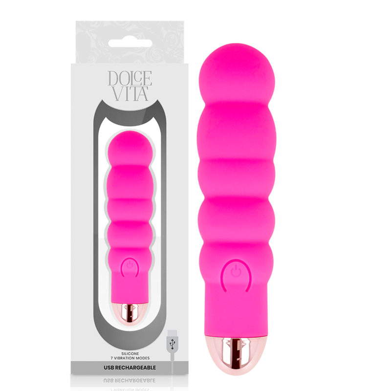 Vibromasseur Rechargeable USB - Silicone Doux 7 Vitesses - Dolce Vita