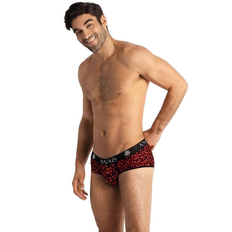 Slip Homme Tribal Microfibre Rouge Imprimé Animal Coupe Sportive - Anais Men