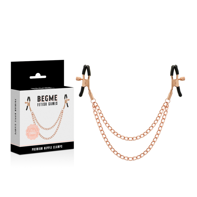 Pinces à Tétons Black Edition Premium avec Chaîne - Begme