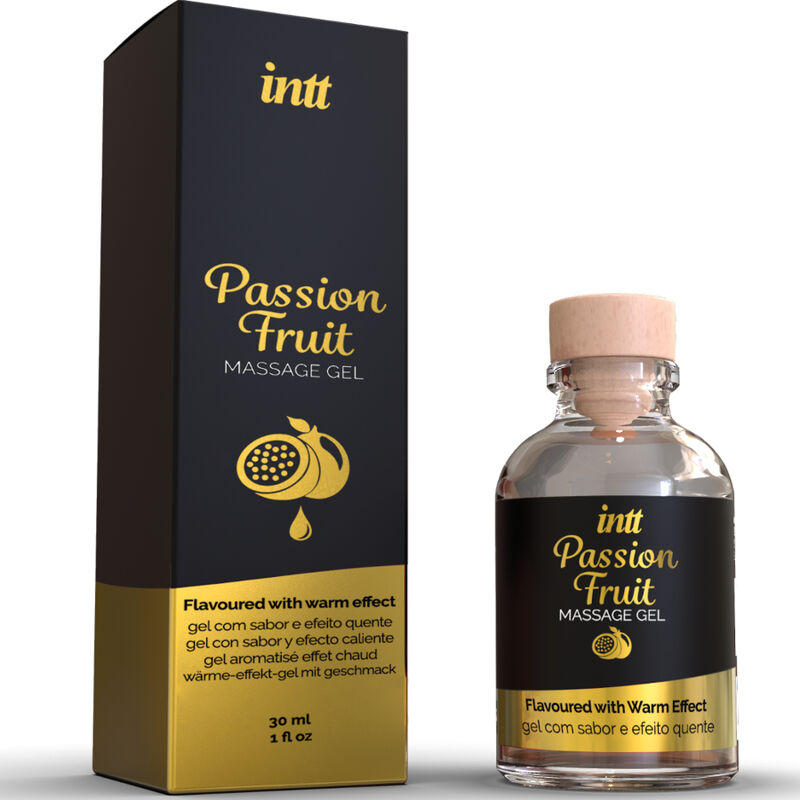 Gel de Massage Comestible Saveurs Gourmandes Effet Chauffant - Intt