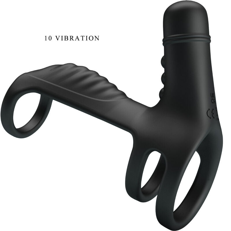Gaine à Pénis Vibrante Silicone Souple Cockring 10 Modes - Pretty Love