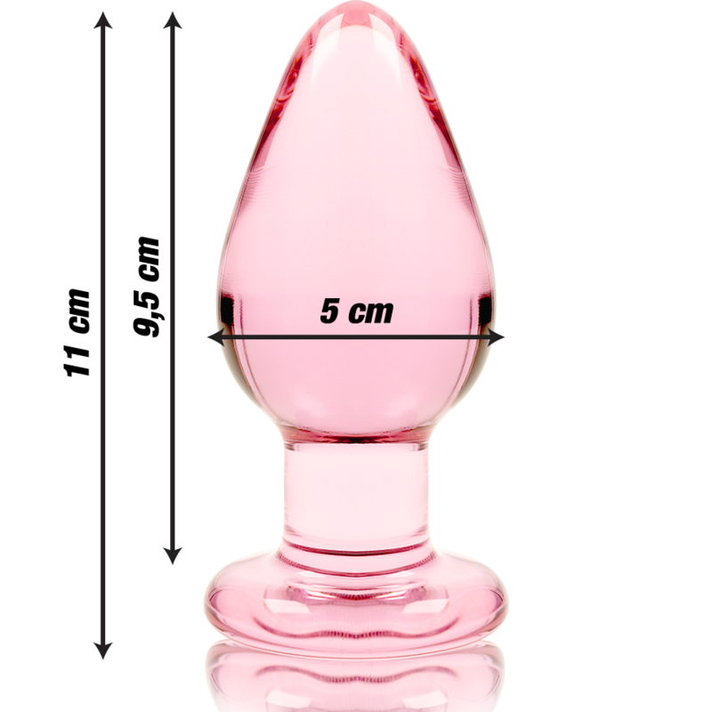 Plug Anal Verre Borosilicate Nebula Modèle 3 Rose 11 cm