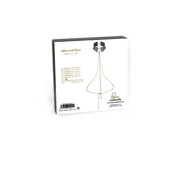 Collier Bondage Métallisé Argent Désir Métallique - Bijoux Indiscrets