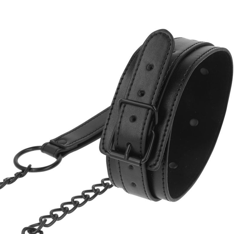 Collier BDSM Cuir Vegan Réglable Boucle Robuste - Intense