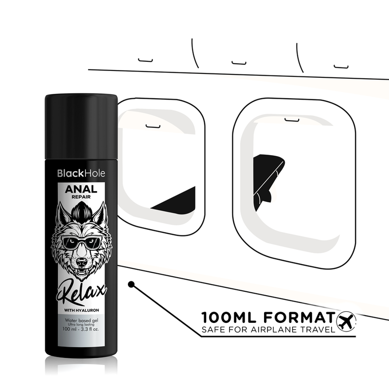 Gel Lubrifiant Anal Black Hole Repair - Relaxant Base Eau à l'Hyaluron
