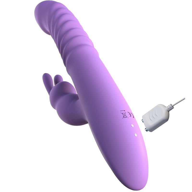 Vibromasseur Rabbit Chauffant Oscillation Poussée 9 Modes Rechargeable - Fantasy