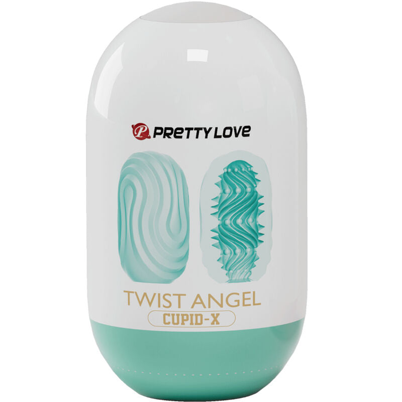 Œuf Masturbateur Cupid Twist Réversible Extensible TPR Étanche - Pretty Love