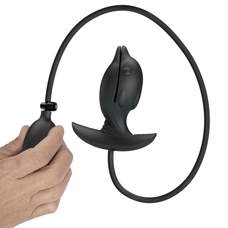 Plug Anal Gonflable Delfin Vibrant Rechargeable Silicone - Pretty Love