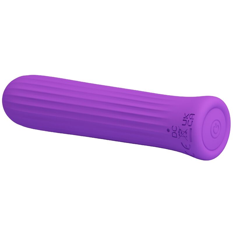 Vibromasseur Compact Blanche 12 Vitesses Texturé - Silicone - Pretty Love