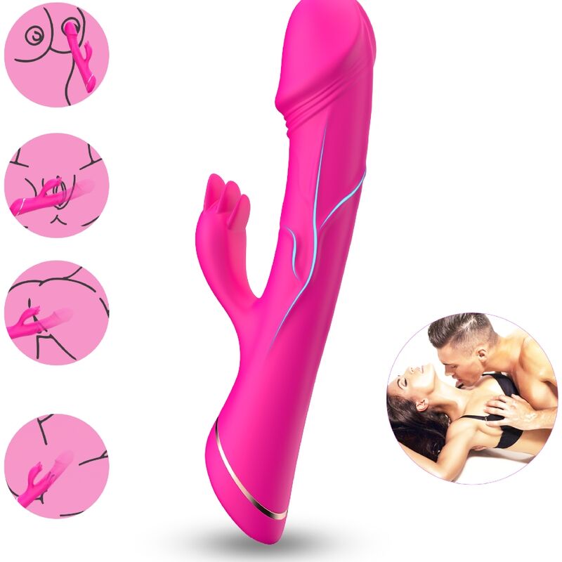 Vibromasseur Rabbit Silicone - Double Moteur 2x9 Modes - Armony