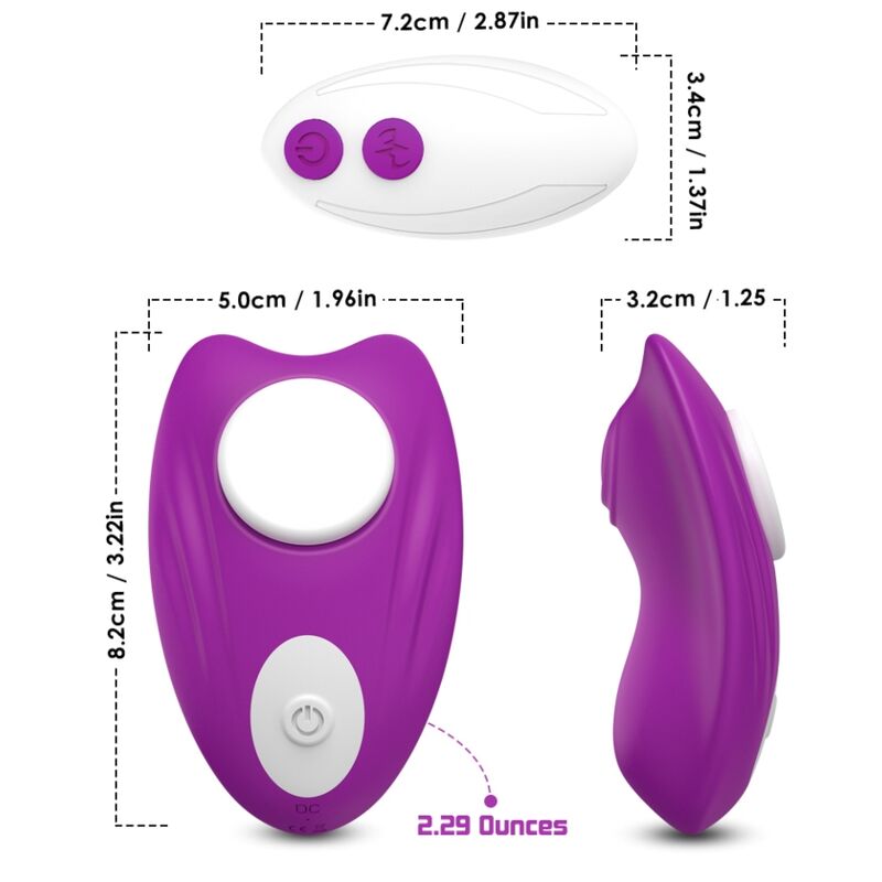 Culotte Vibrante Papillon Télécommandée - 9 Modes - Armony
