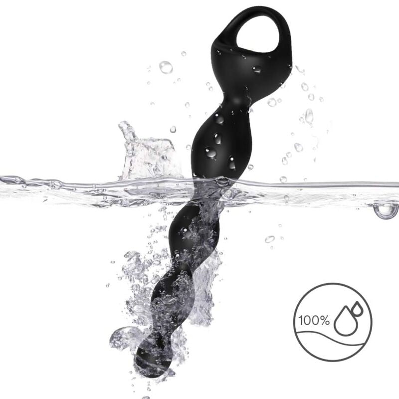 Chapelet anal vibrant Armony plongé dans l'eau avec schémas d'utilisation