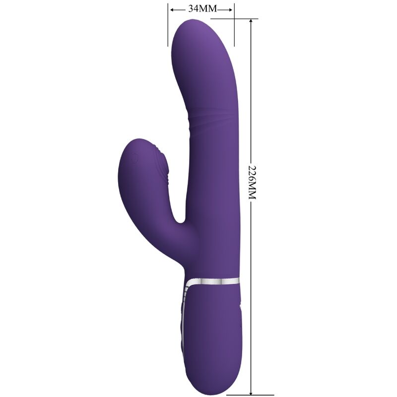 Vibromasseur Rabbit Point G 4 en 1 Va-et-Vient Rotation - Pretty Love