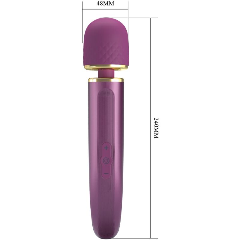 Vibromasseur Wand 7 Vibrations 5 Vitesses Rechargeable - Silicone - Pretty Love