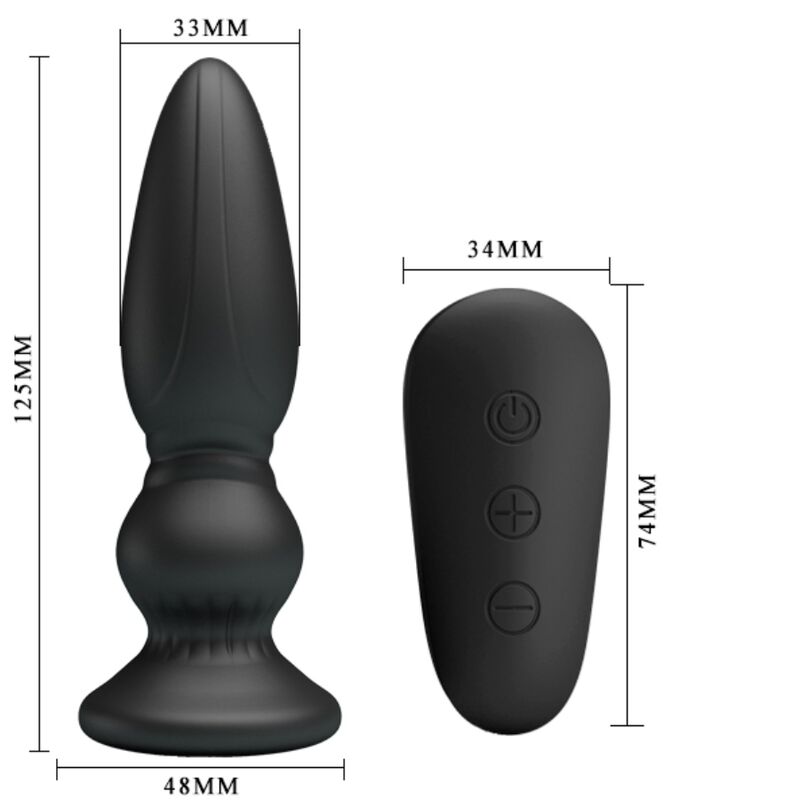 Plug Anal Vibrant Télécommandé Prostate 12 Modes Rechargeable - Mr Play