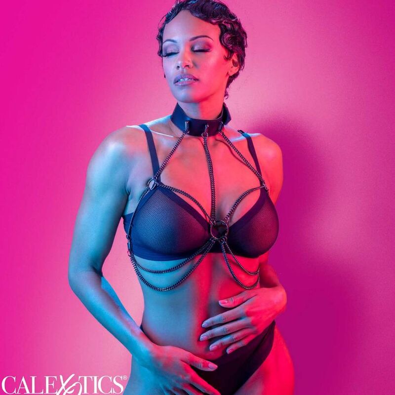 Harnais Collier Fétichiste Euphoria Multi Chaînes - Calexotics