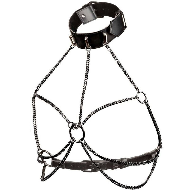 Harnais Collier Fétichiste Euphoria Multi Chaînes - Calexotics