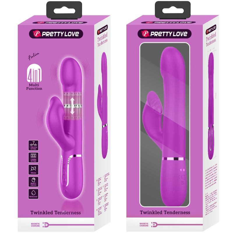 Vibromasseur Rabbit Perles Rotatives Stimulateur Clitoridien - Pretty Love