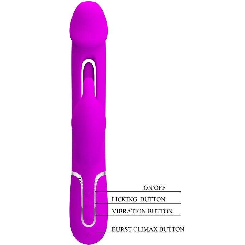Vibromasseur Rabbit Dejon 3 en 1 Multifonction - Pretty Love