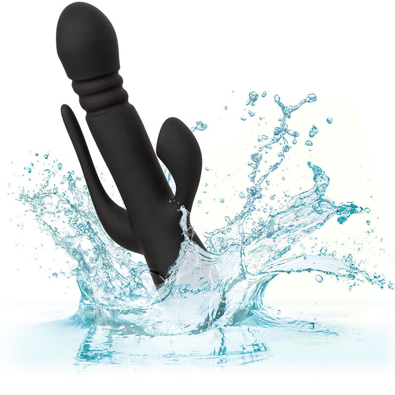 Vibromasseur Rabbit Triple Stimulation Point G Clitoris Silicone - CalExotics