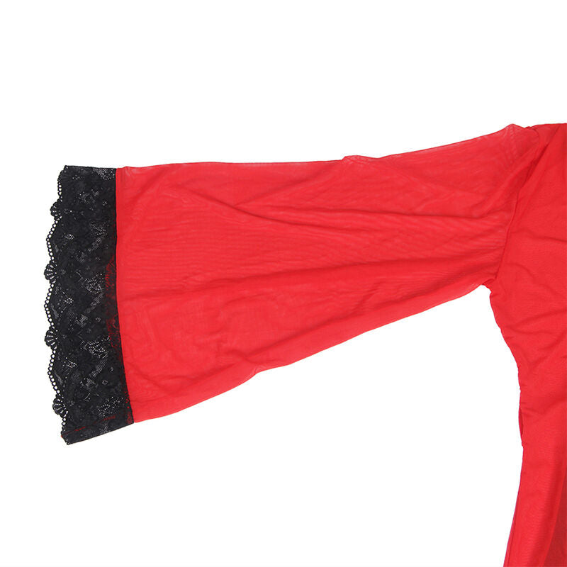 Robe Transparente Détail Dentelle Voile Vaporeux - Subblime