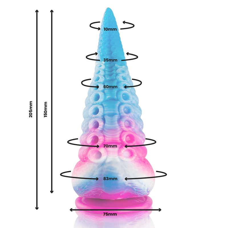 Gode Tentacule Phorcys Silicone Multi-Courbes Progressif - Epic Cybersilicock