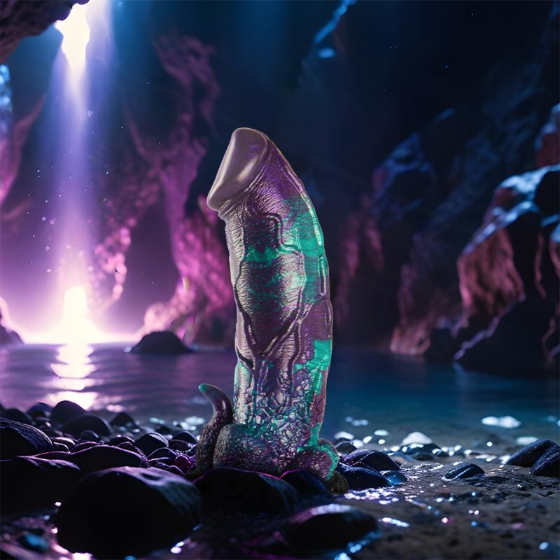 Gode Dragon Basilisk Silicone Écailleux 2 Tailles - Epic Cybersilicock