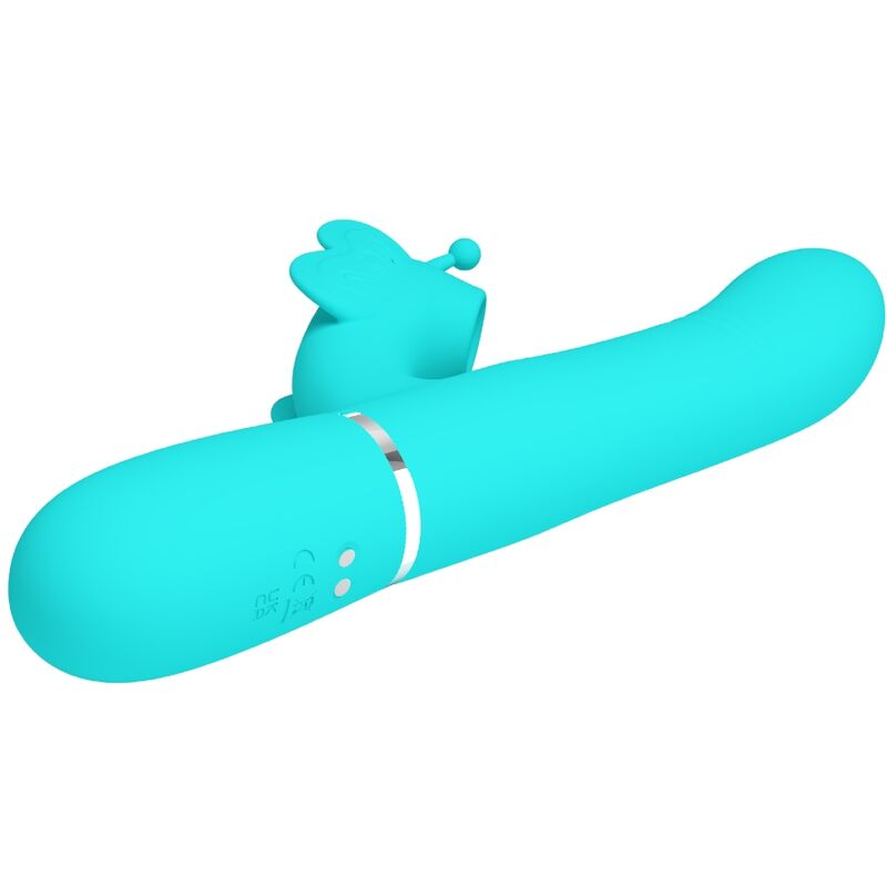 Vibromasseur Rabbit Papillon 4 en 1 Perles Rotatives - Silicone - Pretty Love