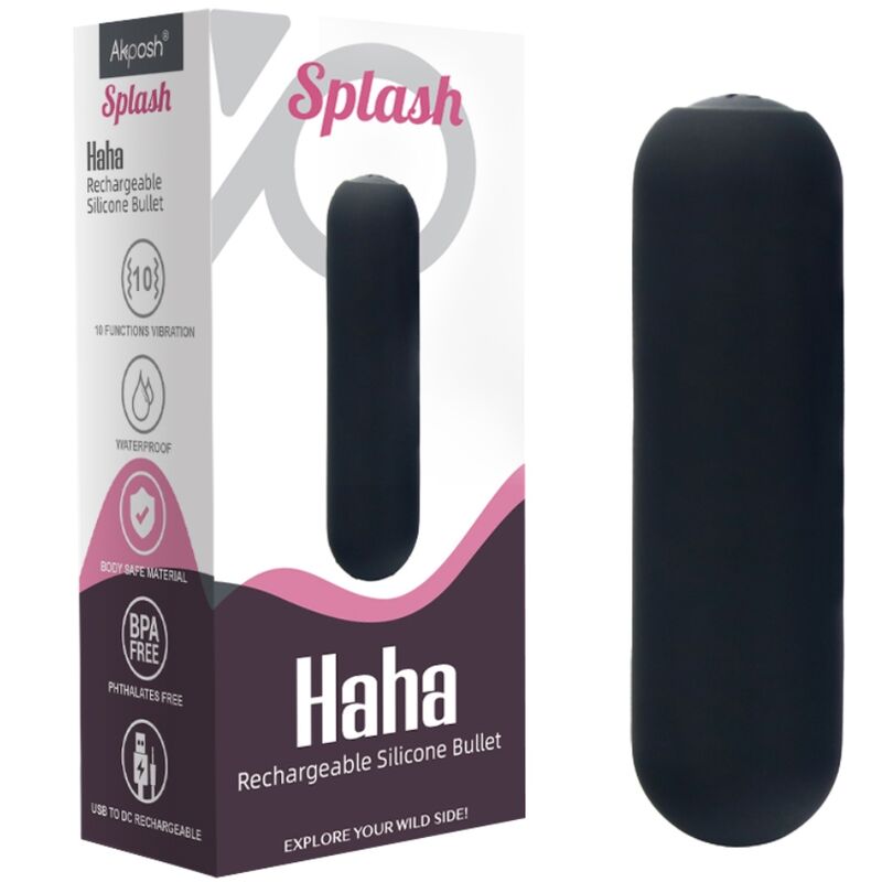 Vibromasseur Bullet Splash Haha - 10 Modes Silicone Étanche - Armony