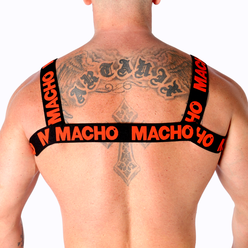 Harnais Double Élastique Homme Avant et Arrière - Taille Unique - Macho