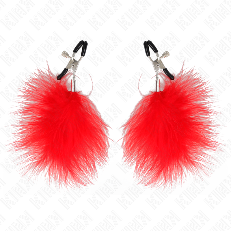 Pinces à Tétons Plume Décorative Pression Ajustable 7 cm - Kink