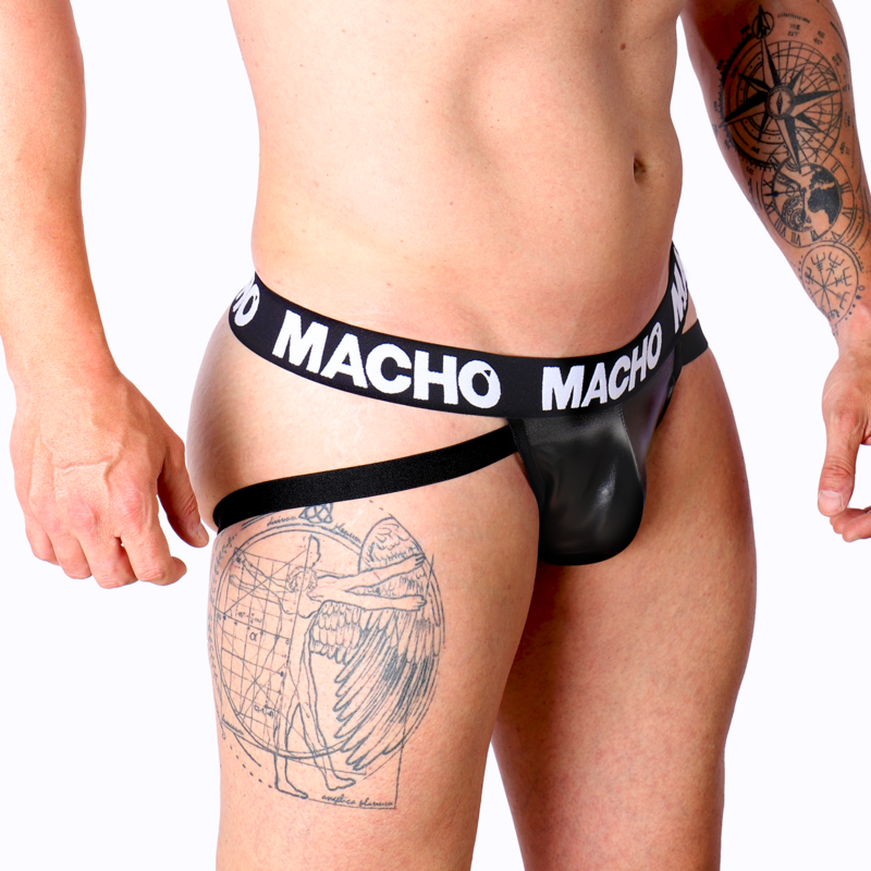 Jockstrap Cuir Ceinture Élastique Ajustable - Macho