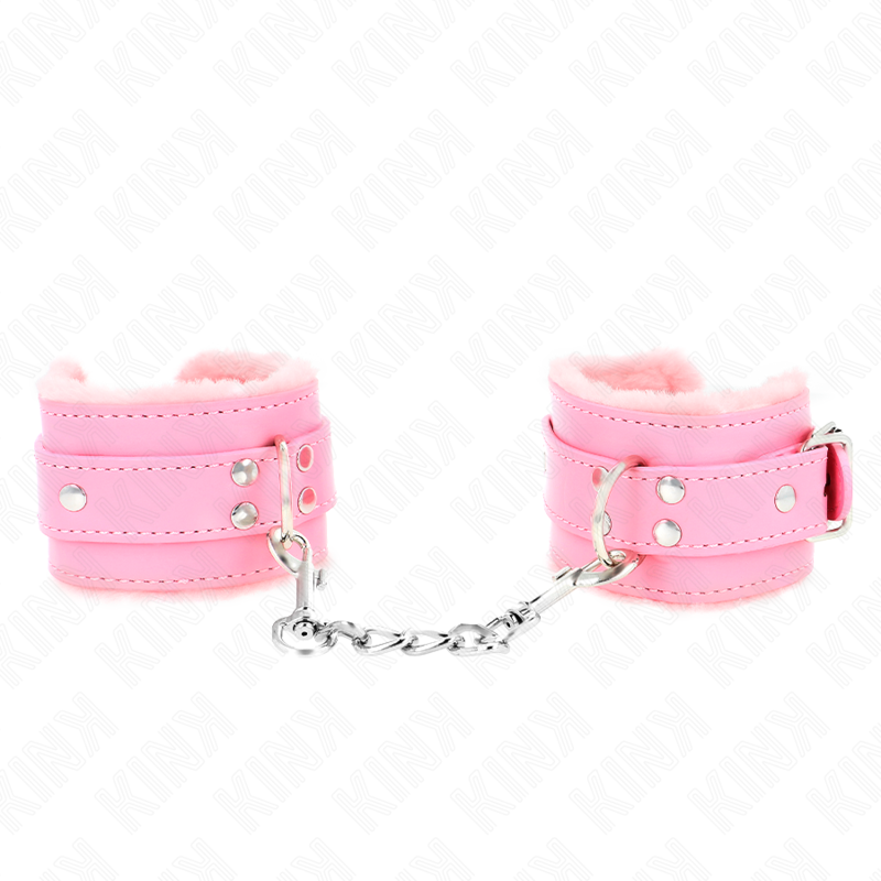 Menottes BDSM Fourrure Douce- Ceinture Réglable 17-29 cm - Kink