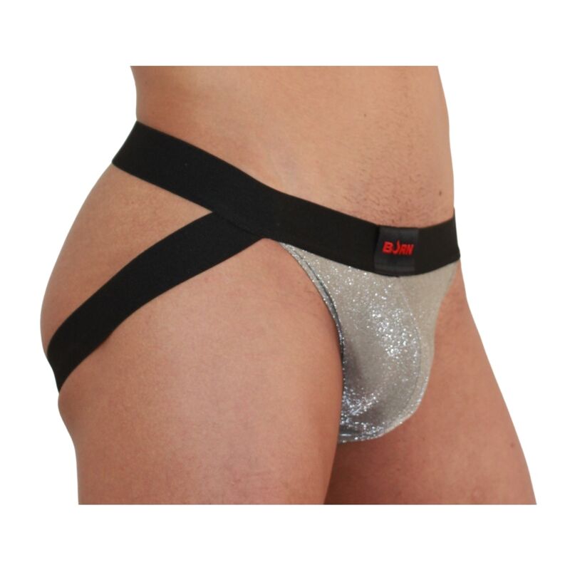 Jockstrap Sexy Homme Brillant Pochette Avant 4 Tailles - Burn