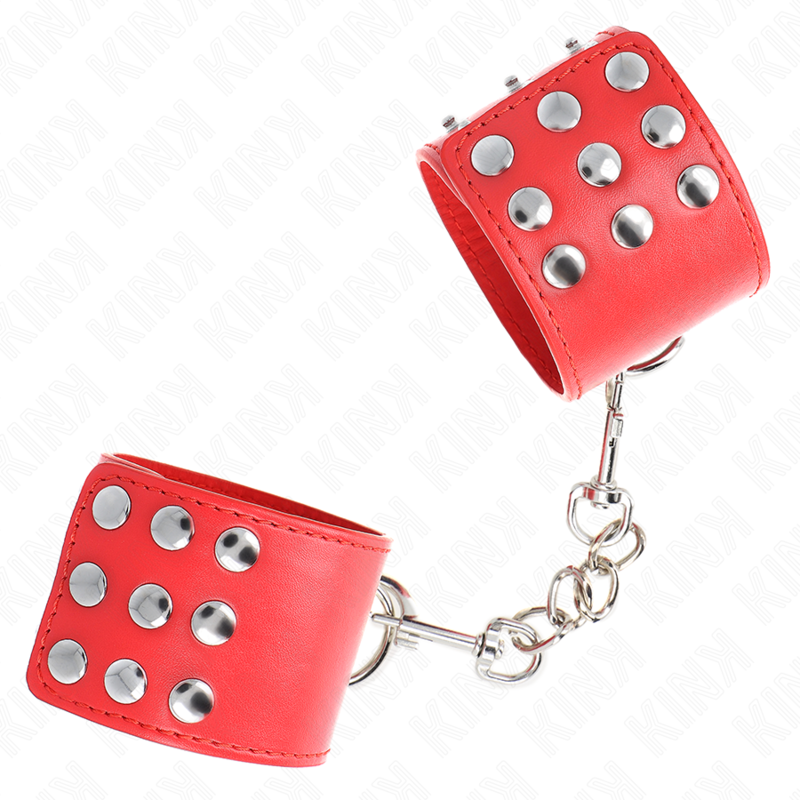 Menottes BDSM Bouton-Pression Réglables 19-24 cm - Kink