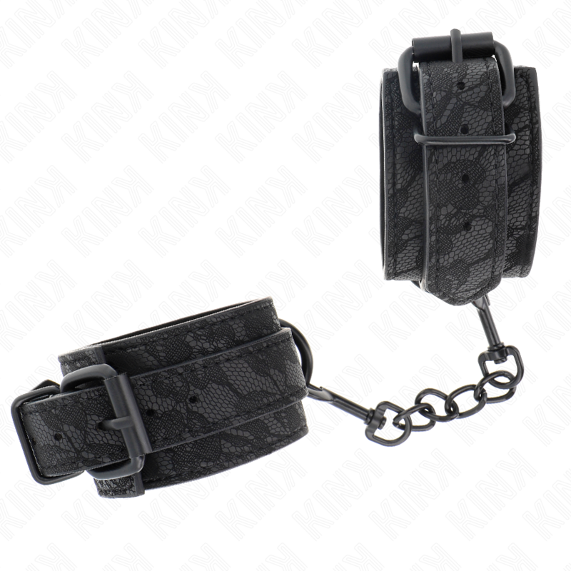 Menottes Poignets Dentelle Foncée Réglables 19-26 cm - Kink