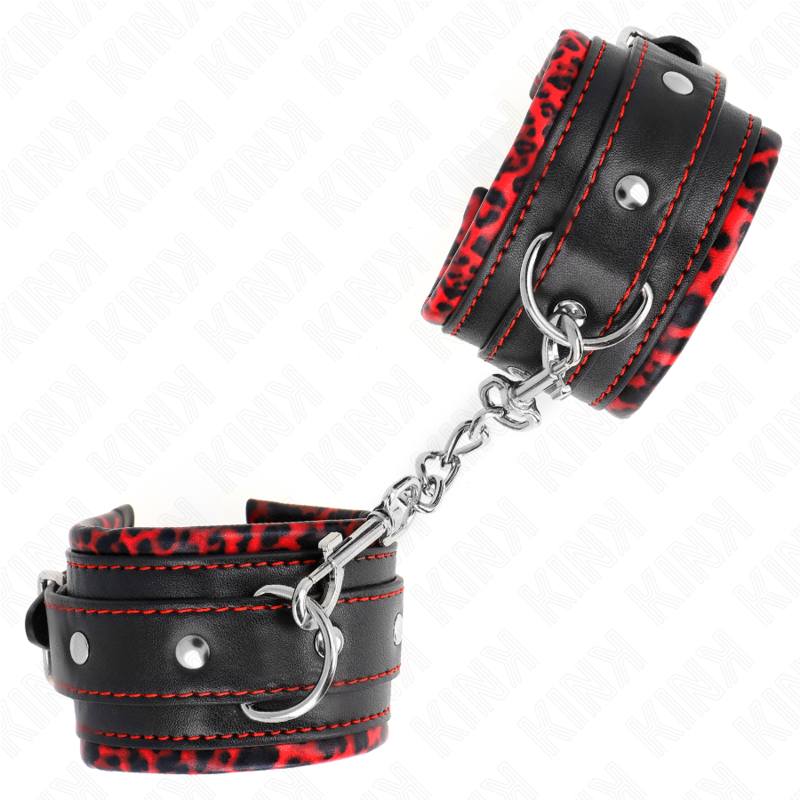 Menottes BDSM Doublées Fourrure Réglables 17-31 cm - Kink