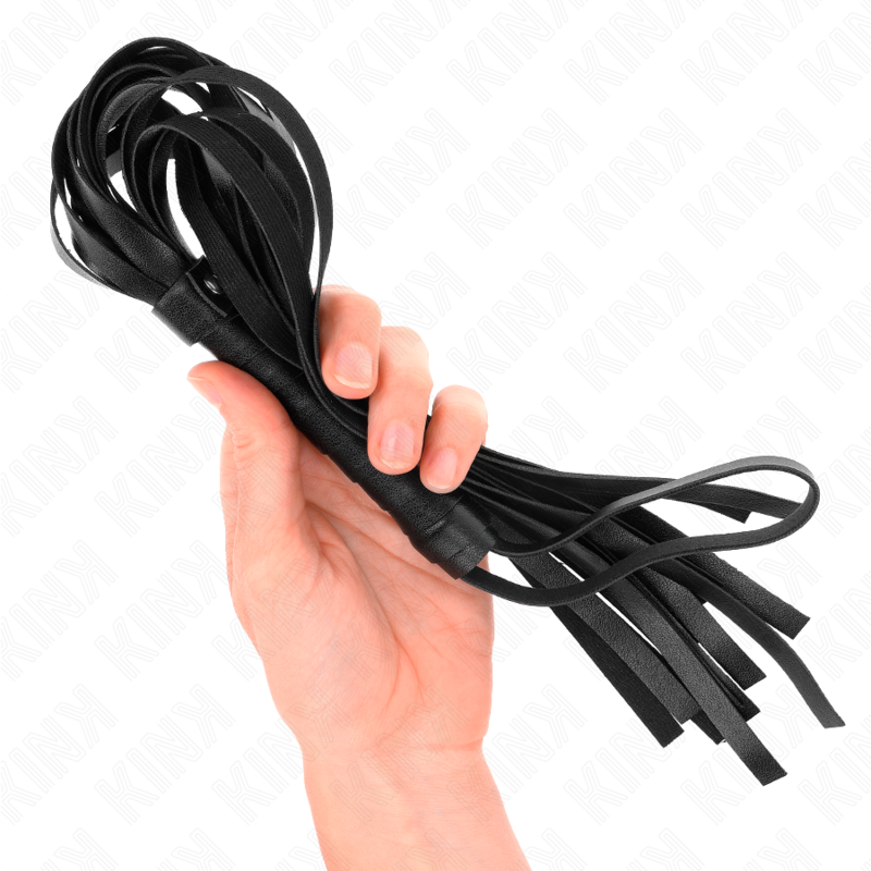 Fouet BDSM Simple Manche Bois Lanière Cuir 45 cm - Kink