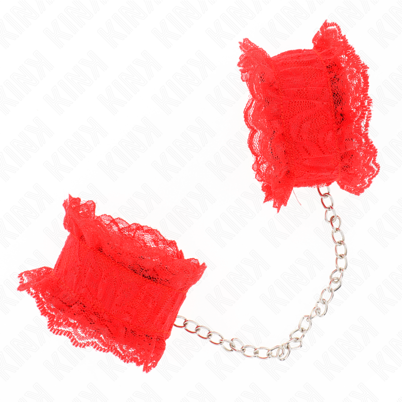Menottes Poignets BDSM Dentelle Élastique Confortables 2 Coloris - Kink