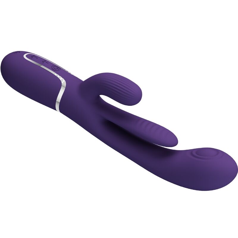 Vibromasseur Triple Rabbit Shania Langue Stimulante - Silicone - Pretty Love