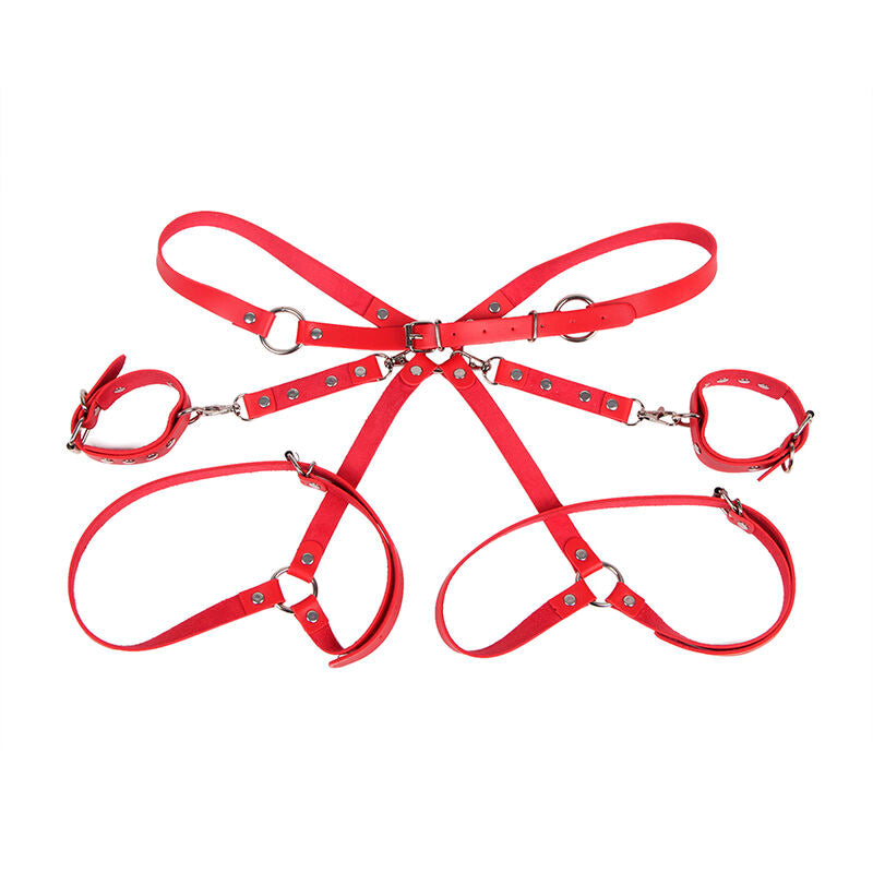 Menottes et Ceinture de Bondage Cuir Vegan Ajustables - Subblime